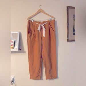 Aritzia Wilfred Allant Linen Pants Mustard Yellow Women’s Size 10